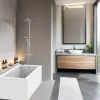 Baignoire Embleme Comododo solo 170 x 75 cm sans tablier + Colonne de douche Valentin