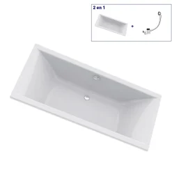 Baignoire Embleme Duo 180 x 80 cm sans tablier Valentin