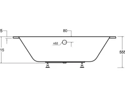 Baignoire HILIO SLIM GAUCHE - 150cm
