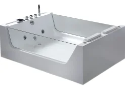 Baignoire hydromassage avec 2 verre panoramique 170 X 120 cm 8 jets Gemma