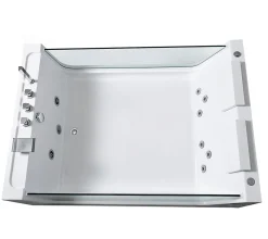 Baignoire hydromassage avec 2 verre panoramique 170 X 120 cm 8 jets Gemma
