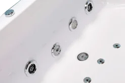 Baignoire hydromassage blanc 180 X 90 cm Chromothérapie 14 jets Primula