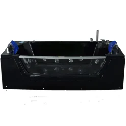 Baignoire hydromassage noir Chromothérapie 180 X 90 cm 14 jets Cherry