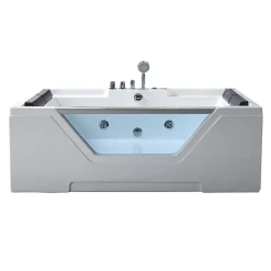 Baignoire hydromassage Verre panoramique 170 X 120 cm 8 jets Amber