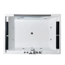 Baignoire hydromassage Verre panoramique 170 X 120 cm 8 jets Amber