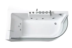 Baignoire hydromassage Verre Panoramique 170 X 80 cm 6 jets Lotus