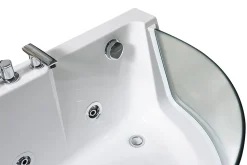Baignoire hydromassage Verre Panoramique 170 X 80 cm 6 jets Lotus