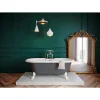 Baignoire îlot 170 x 80 cm grise + 4 pieds blancs, GoodHome Emba