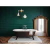 Baignoire îlot 170 x 80 cm noire + 4 pieds noirs, GoodHome Emba