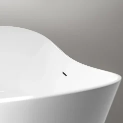 Baignoire îlot Acrylique Design Moderne pour Salle de Bain avec Bonde et trop plein, Blanc, 170x80x68cm, Garantie 5 ans, SIENA 2.0