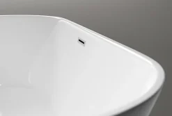 Baignoire îlot Acrylique ovale 180x80x58cm Blanc brillant + Bonde et trop plein - ROMA PLUS 2.0