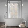 Baignoire îlot Acrylique ovale design 170x75x58cm Blanc mat + Bonde et trop plein - ROMA 2.0