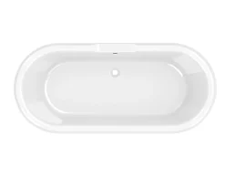 Baignoire îlot adossée 170 x 80 cm noire, GoodHome Emba