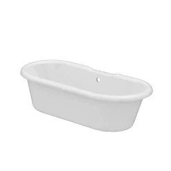 Baignoire îlot adossée 170 x 80 cm blanche, GoodHome Emba