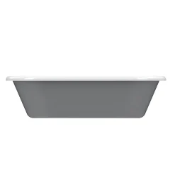 Baignoire îlot adossée 170 x 80 cm grise, GoodHome Emba