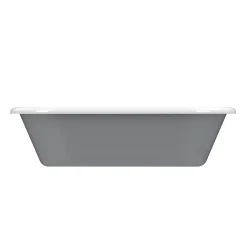 Baignoire îlot adossée 170 x 80 cm grise, GoodHome Emba