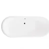Baignoire îlot AMELIA GLAM SILVER 190 x 77 cm