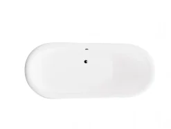 Baignoire îlot AMELIA GLAM SILVER 190 x 77 cm