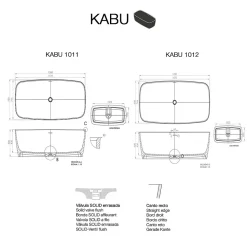 Baignoire îlot blanche Poalgi Solid Surface 170x80x50 cm inclus tablette - modèle KABU