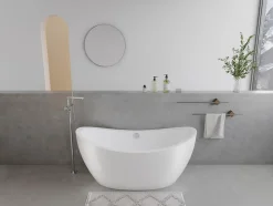 Baignoire îlot design blanche - 225L - 170 x 83 x 77cm - ALDA