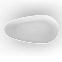 Baignoire îlot design en solid surface ovale HELSINKI 150 cm