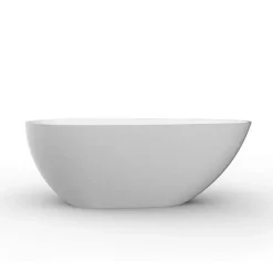 Baignoire îlot design en solid surface ovale HELSINKI 170 cm