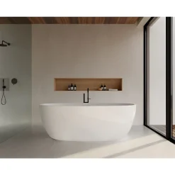 Baignoire îlot design ovale DENVER blanche 170 cm