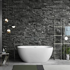 Baignoire îlot design ovale LISBON blanche 170 cm Mat
