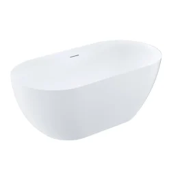 Baignoire îlot design ovale LISBON blanche 170 cm Mat