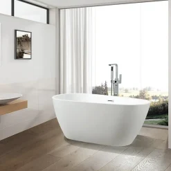 Baignoire îlot design ovale PHOENIX blanche 150 cm