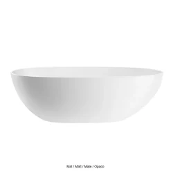 Baignoire îlot design ovale FLORIDA blanche 180 cm Mat