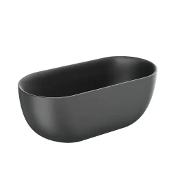Baignoire îlot design ovale LISBON noir mat 160 cm