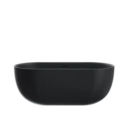 Baignoire îlot design ovale LISBON noir mat 160 cm
