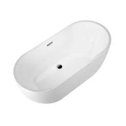 Baignoire îlot design ovale BOSTON blanche 142 cm