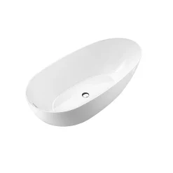 Baignoire îlot design ovale FLORIDA blanche 180 cm Brillant