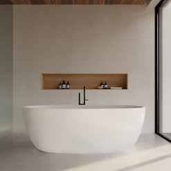 Baignoire îlot design ovale DENVER blanche 150 cm