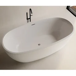 Baignoire îlot design ovale DENVER blanche 150 cm