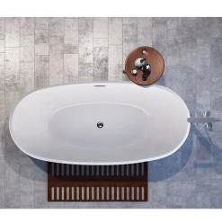 Baignoire îlot design ovale DENVER blanche 150 cm