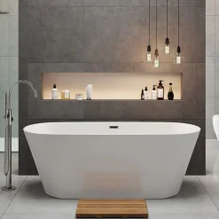 Baignoire îlot design ovale FINDLAY blanche 160 cm