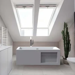 Baignoire îlot design 170x80 cm - avec rangement intégré - Acrylic Lucite
