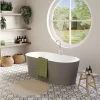 Baignoire îlot Huron L. 180 cm x l. 80 cm gris