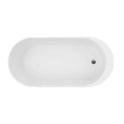 Baignoire îlot Huron L. 180 cm x l. 80 cm gris