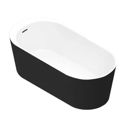 Baignoire îlot Huron L. 180 cm x l. 80 cm noir