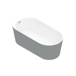 Baignoire îlot Huron L. 150 cm x l. 75 cm gris