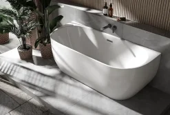 Baignoire îlot LENA acrylique blanc brillant - 170x75cm - Garantie 5 ans - Sans robinet ni siphon