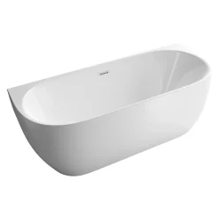 Baignoire îlot LENA acrylique blanc brillant - 170x75cm - Garantie 5 ans - Sans robinet ni siphon