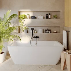 Baignoire îlot Merkys L. 170 cm x l. 75 cm gris