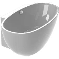 Baignoire îlot monobloc autoportante AGATA - Baignoire ilot- Dimensions : 165 x 80 x 58 cm - Autoportante ovale - Blanc