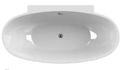 Baignoire îlot monobloc autoportante AGATA - Baignoire ilot- Dimensions : 165 x 80 x 58 cm - Autoportante ovale - Blanc