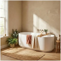 Baignoire îlot NAÏA en acrylique Lucite blanche 170cm